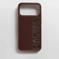 Custom Raised Letter Phone Case - Dark Brown