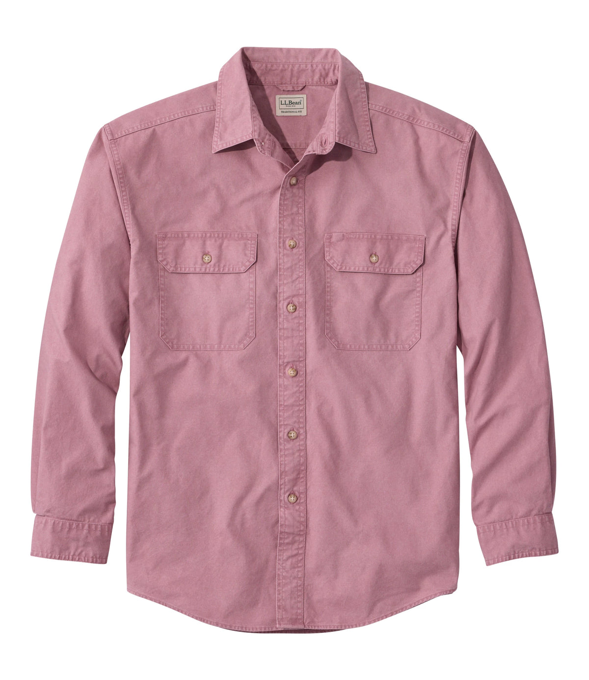 Men's Cotton Canvas Button-Down Shirt - Green