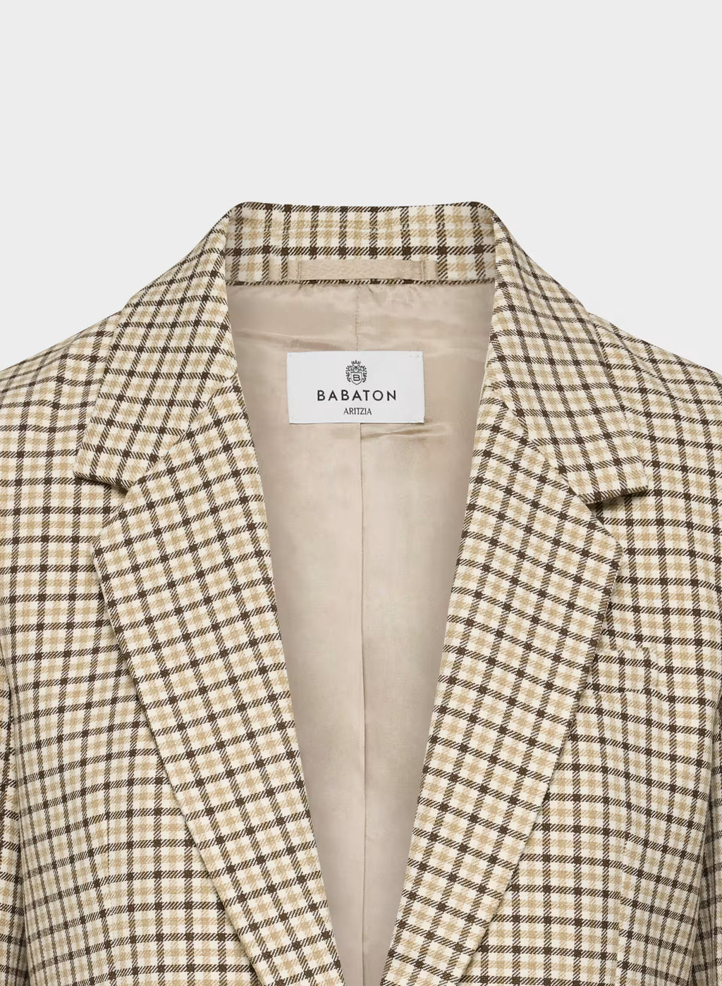 Single-Breasted Stretch Blazer - Check