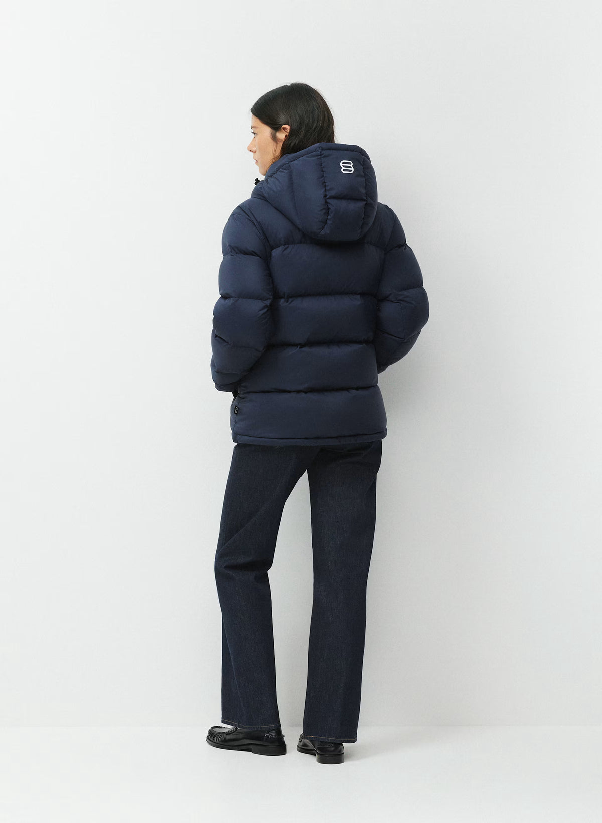 Long Down Puffer Jacket - Blue