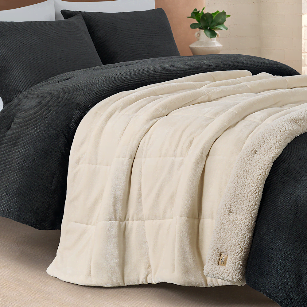 Plush Polyester Throw Blanket - Birch