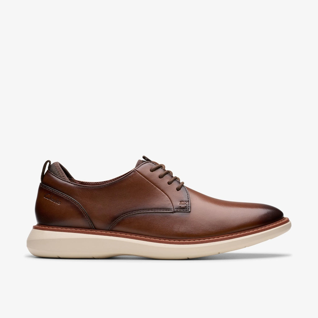 Burnished Leather Oxford - Dark Tan