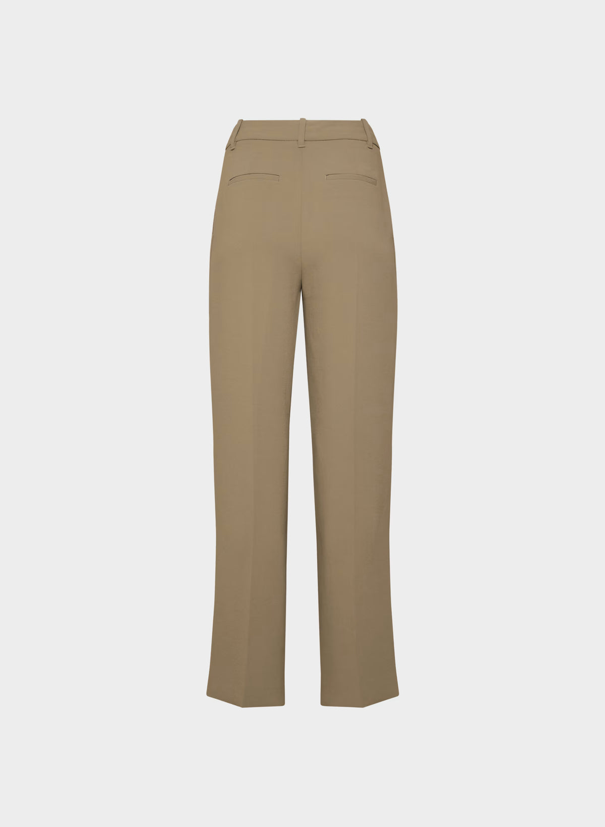 High-Rise Wide-Leg Crepe Trousers - Sand