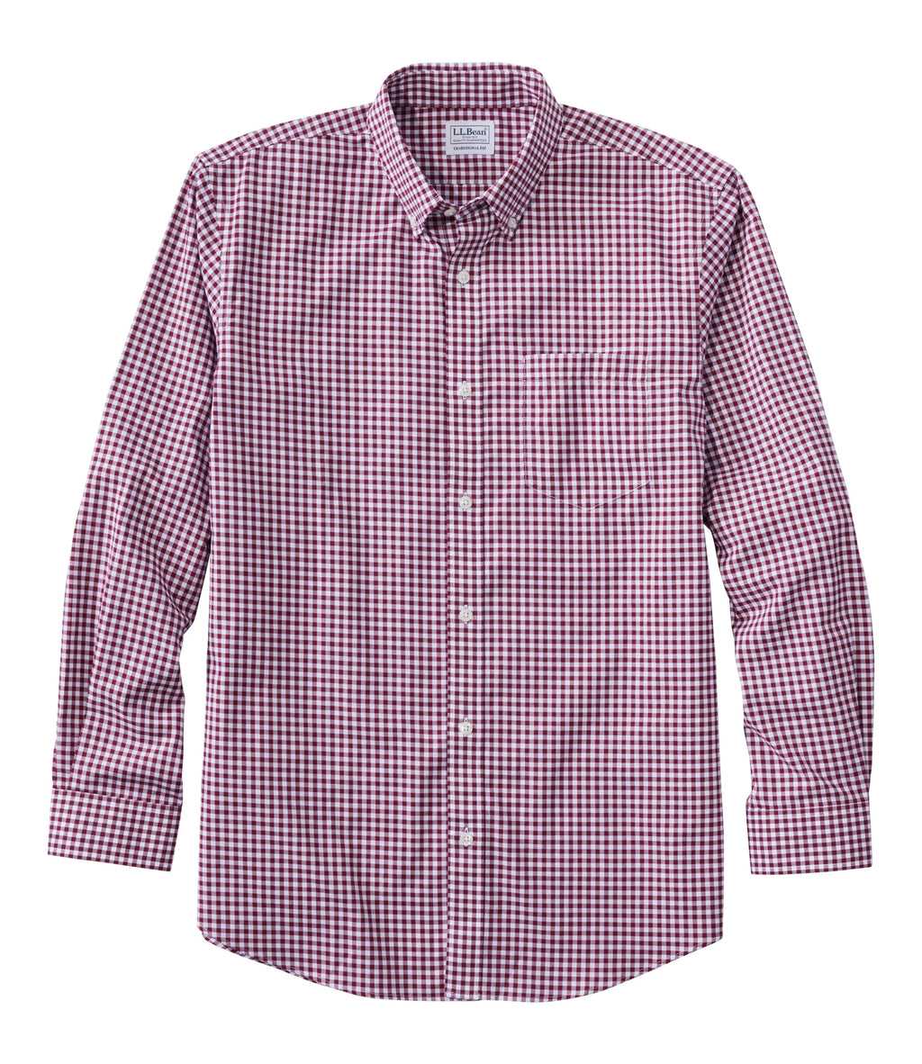 Men's Cotton Check Button-Down Shirt - Light Gold