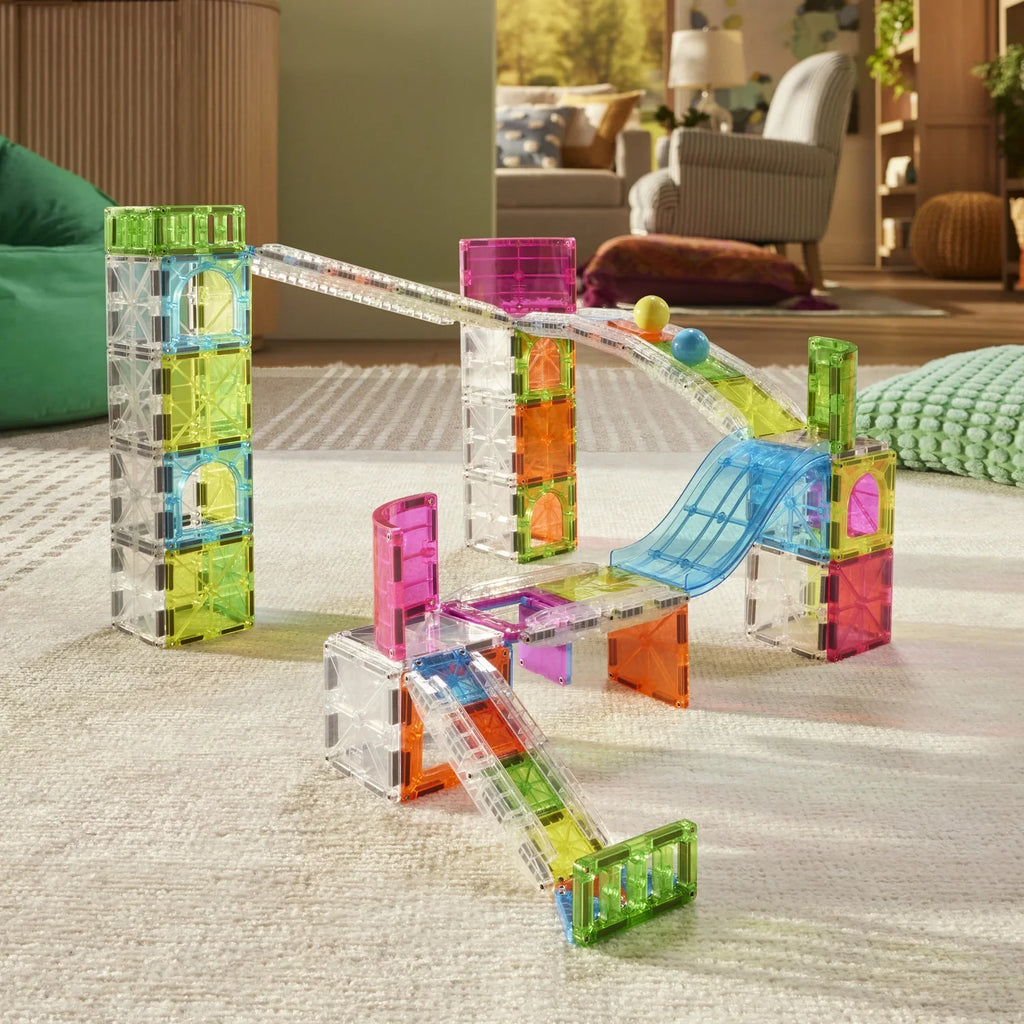 80-Piece Magnetic Ball Run Building Set