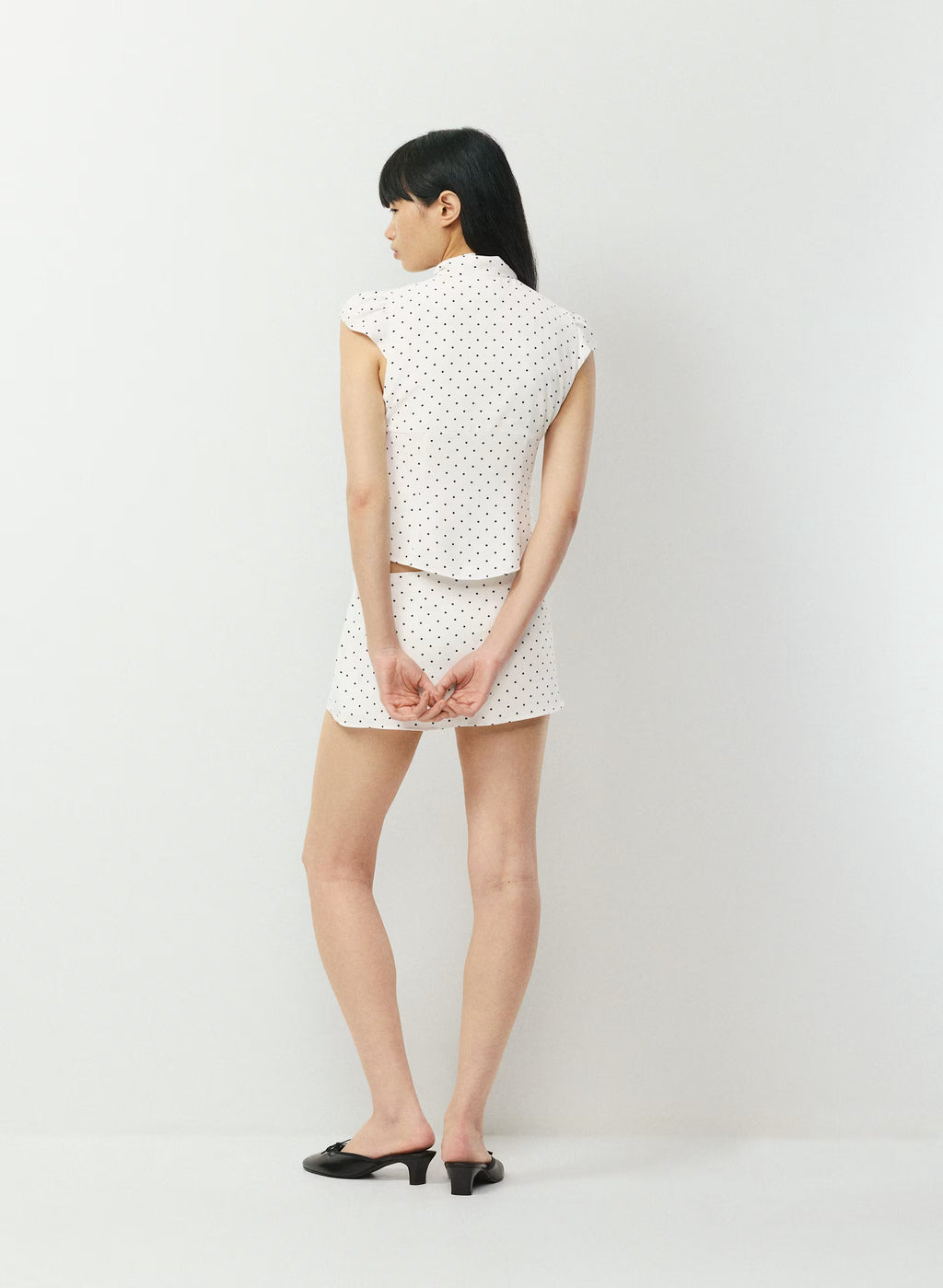 Short-Sleeve Button Top - Light Blue