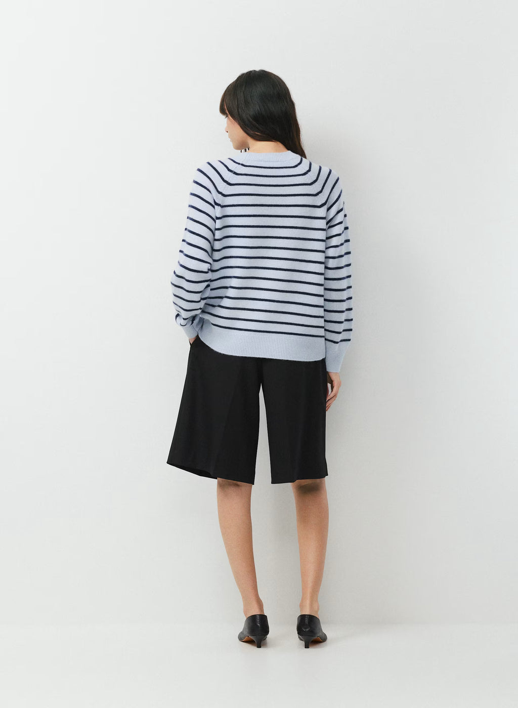 Wool Cashmere Raglan Sweater - Olive