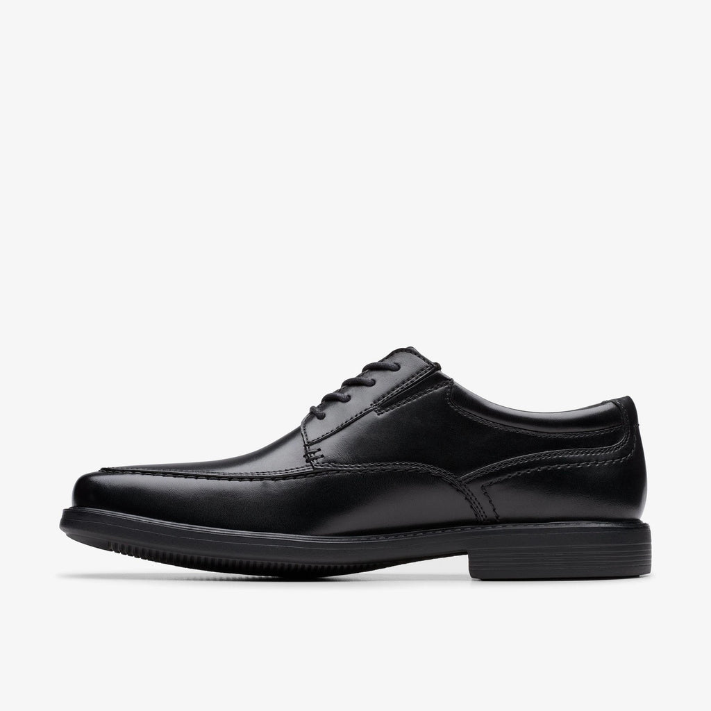Square-Toe Leather Oxford - Black