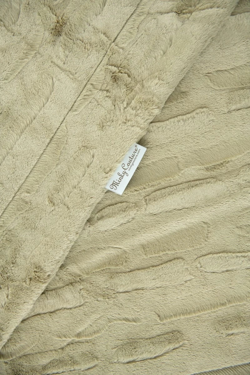 Textured Plush Throw Blanket - Olive Green