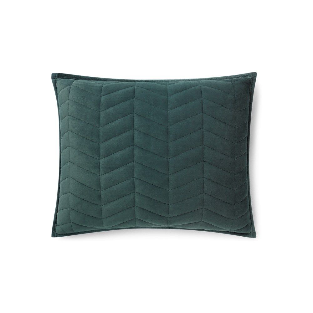 Full Queen Chevron Quilt Set - Deep Night