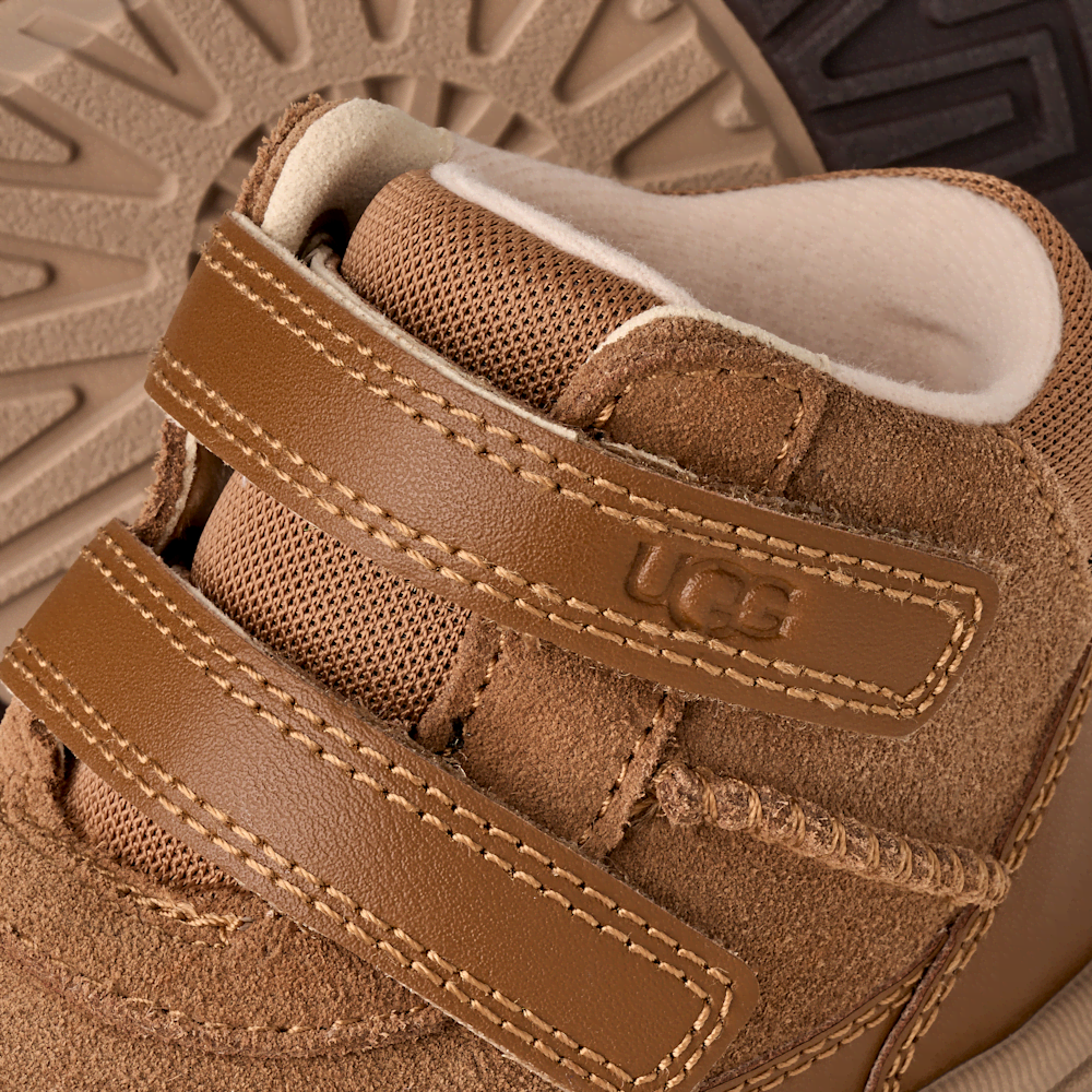 Toddler Leather And Suede Sneaker - Chestnut