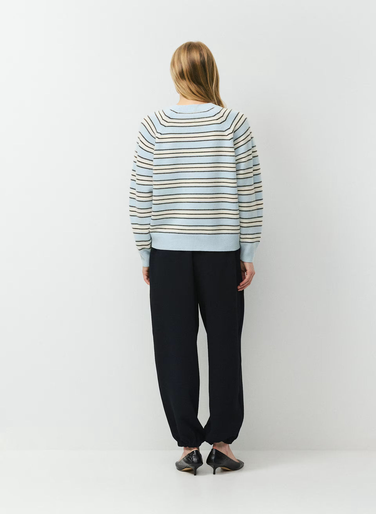 Wool Cashmere Raglan Sweater - Olive