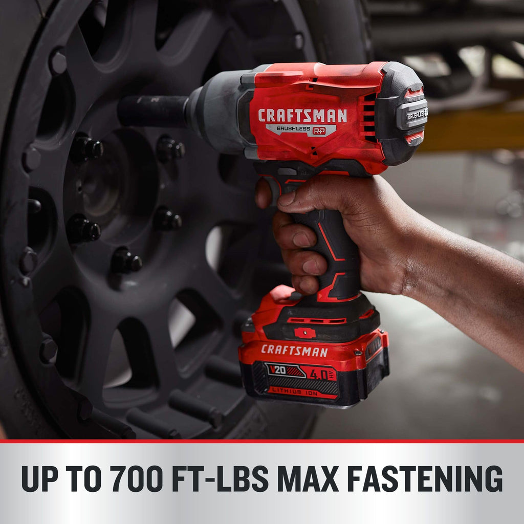 CRAFTSMAN V20 RP Cordless Impact Wrench, Battery and Charger (CMCF940M1)