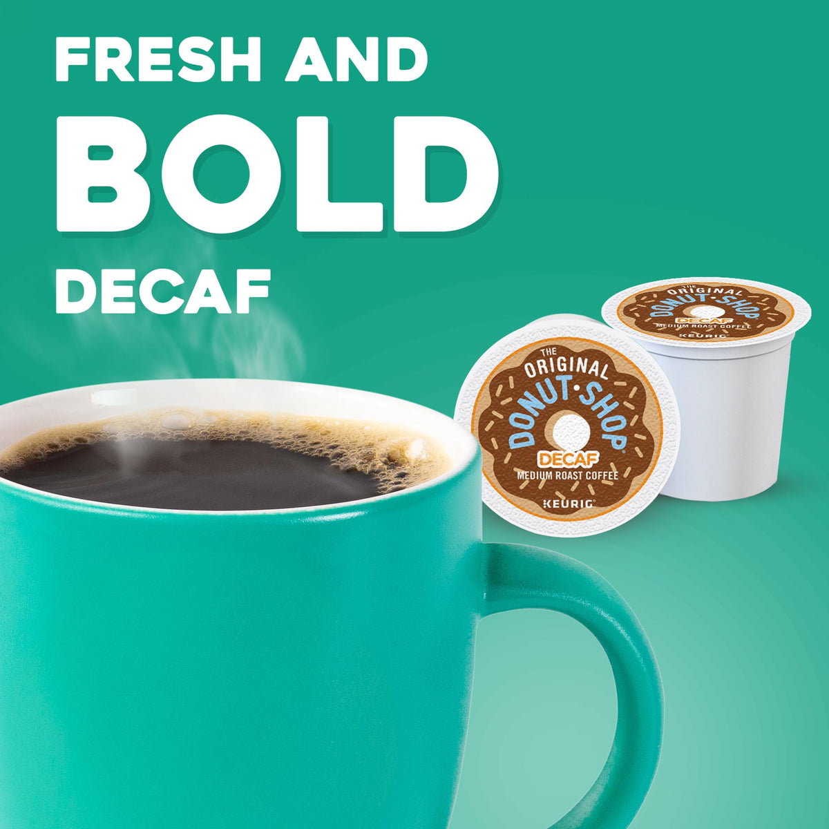 The Original Donut Shop Decaf Medium Roast Coffee, K-Cup Pods, 96 Count