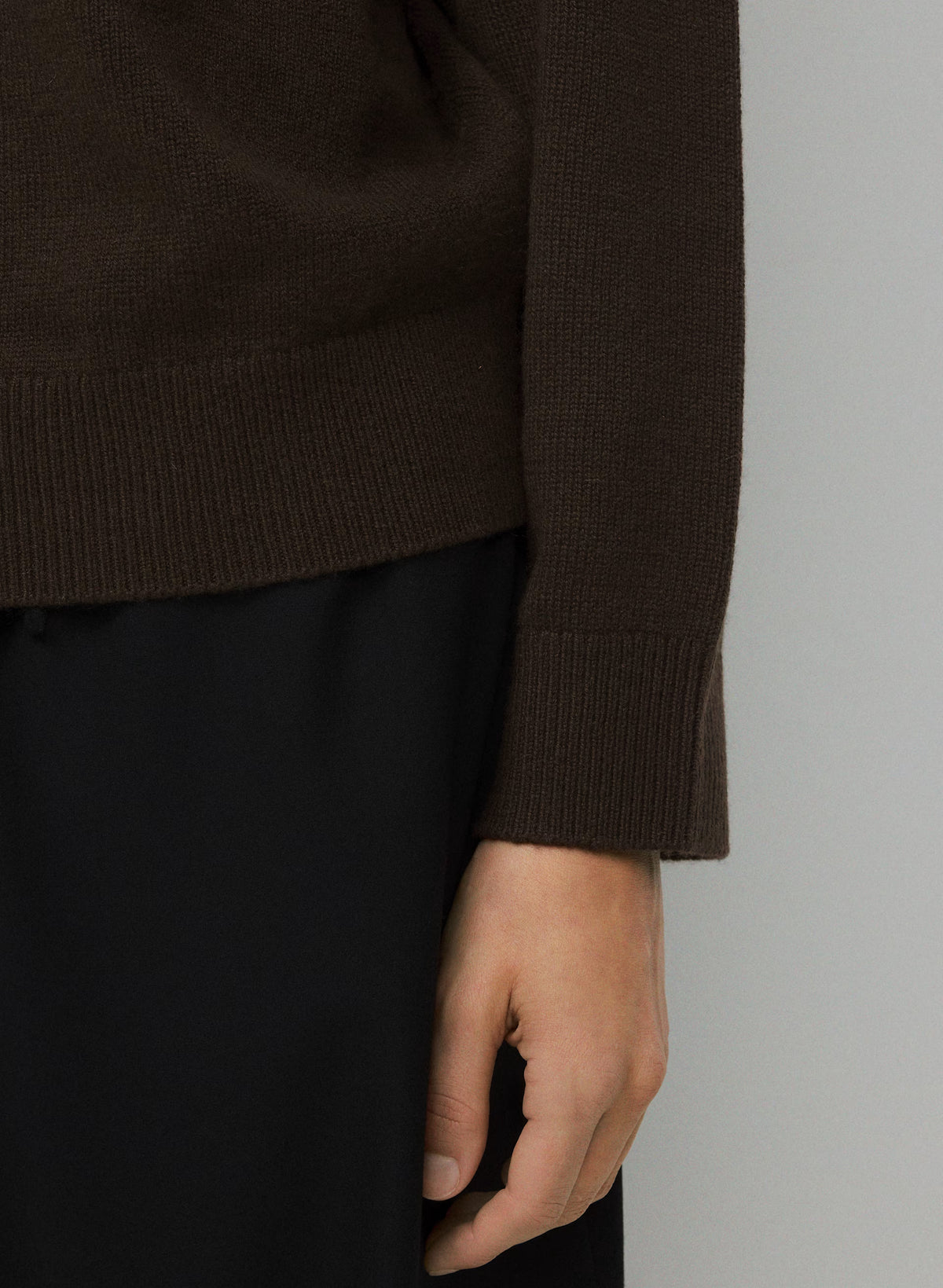 Wool Cashmere Raglan Sweater - Olive