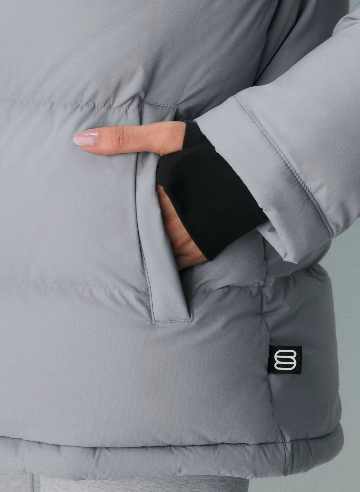 Long Down Puffer Jacket - Blue