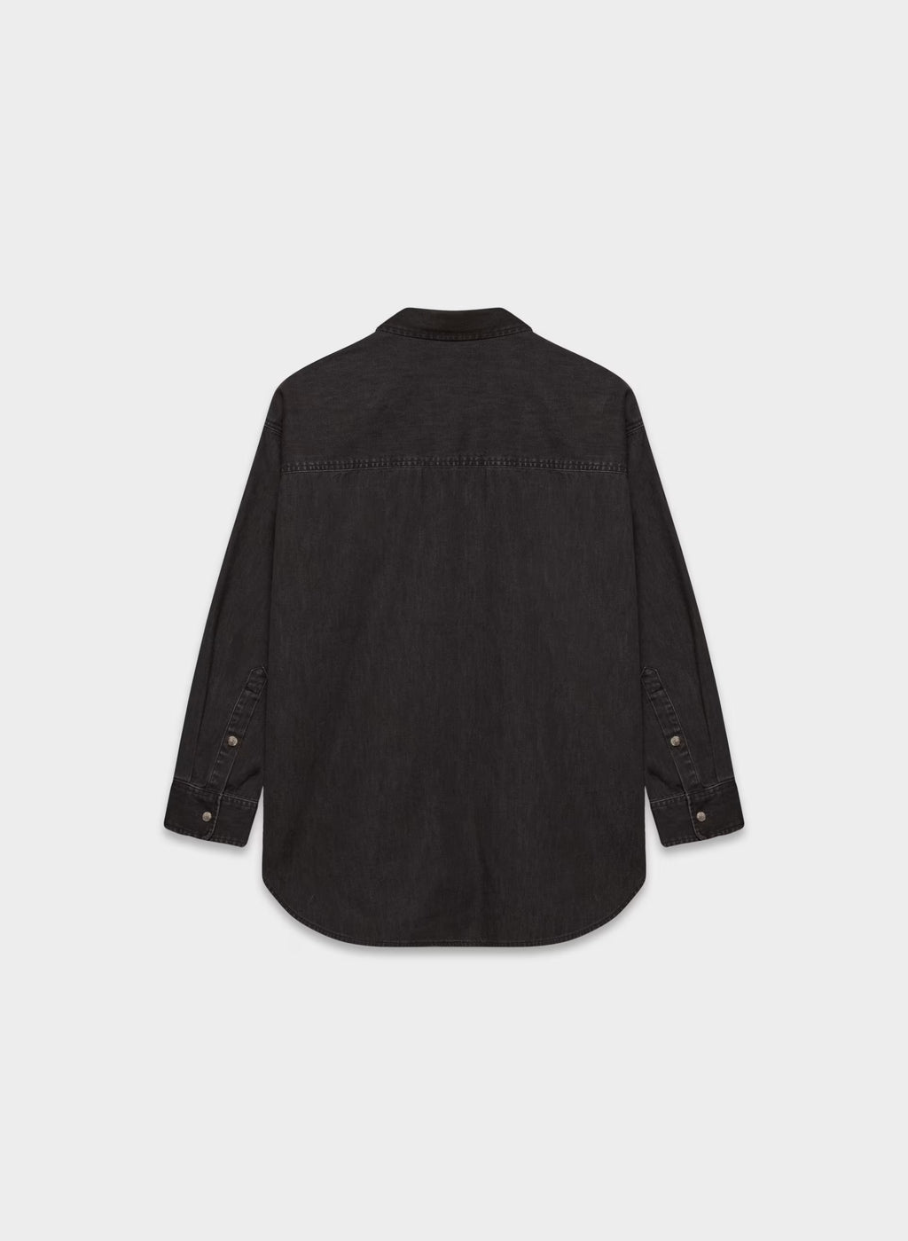 Oversized Hemp Blend Denim Shirt - Indigo