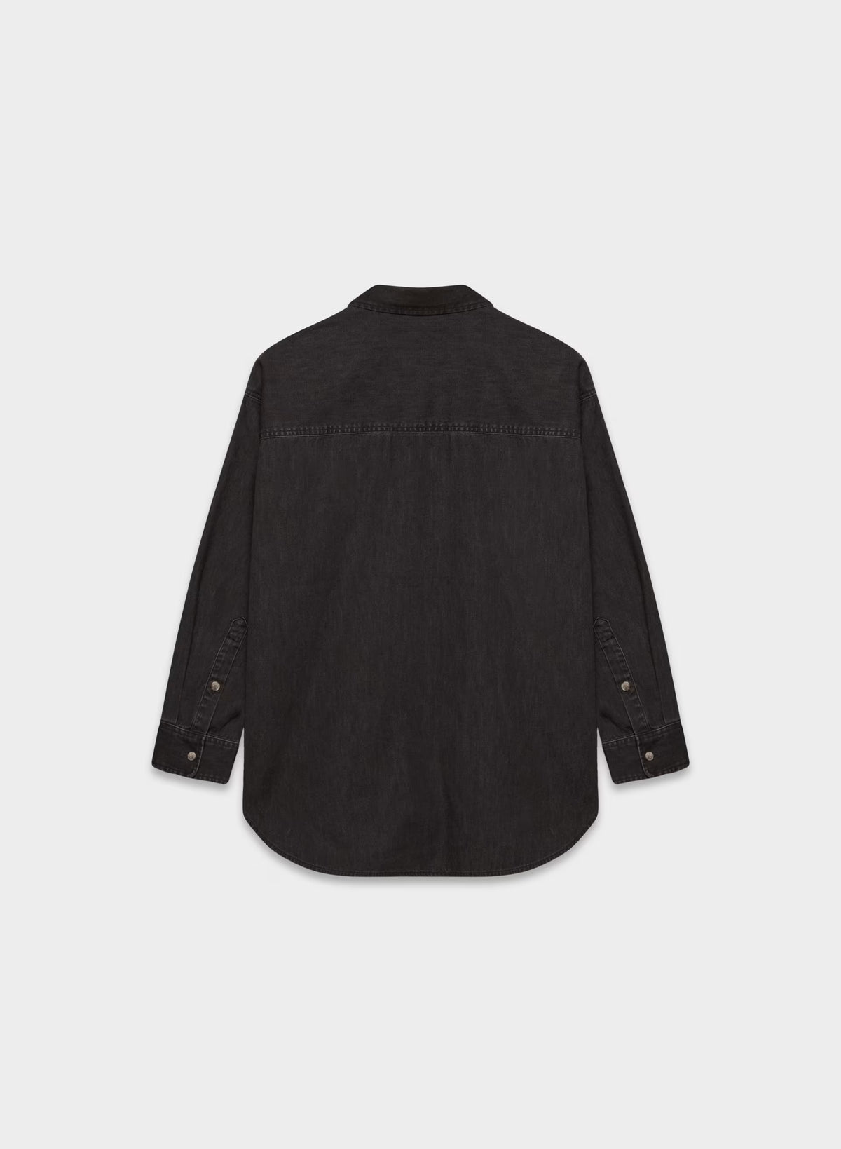 Oversized Hemp Blend Denim Shirt - Indigo