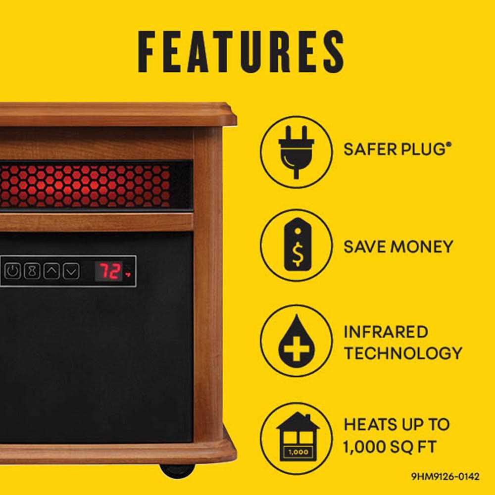 Duraflame Portable Electric Infrared Quartz Heater, 1,000 sq ft, 5,200 BTUs