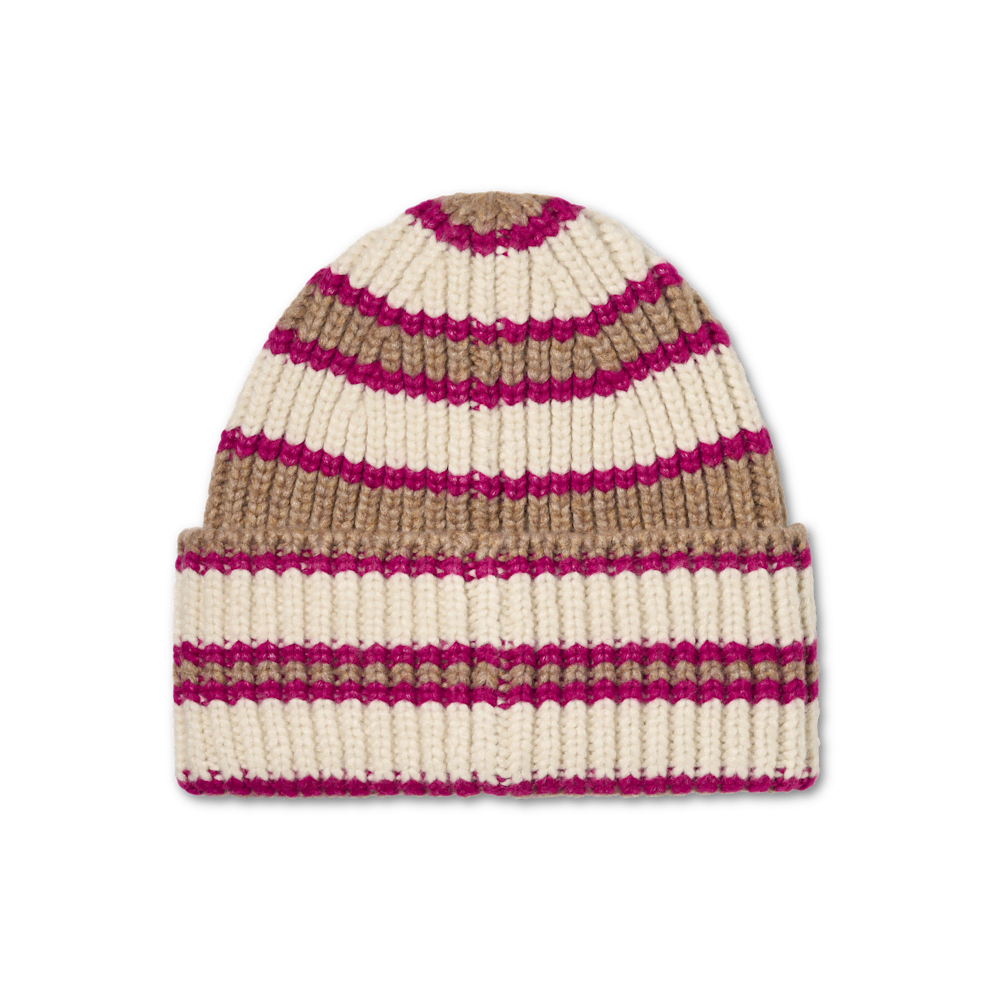 Women's Rib Knit Beanie - Multi Stripe