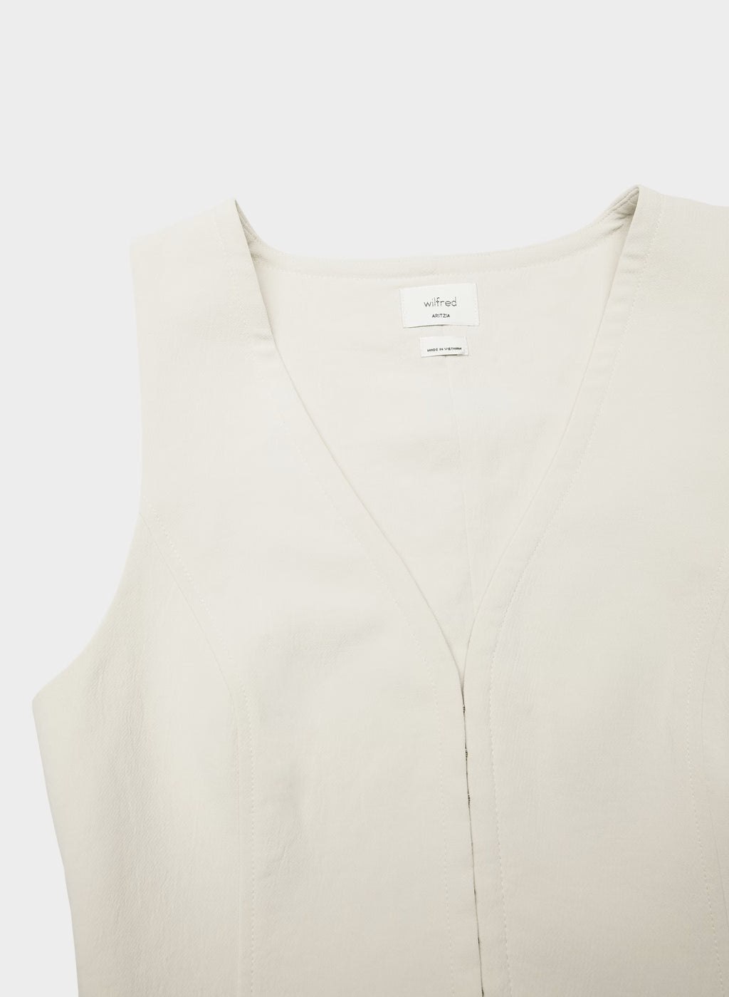 Lined Tailored Suit Vest - Olive