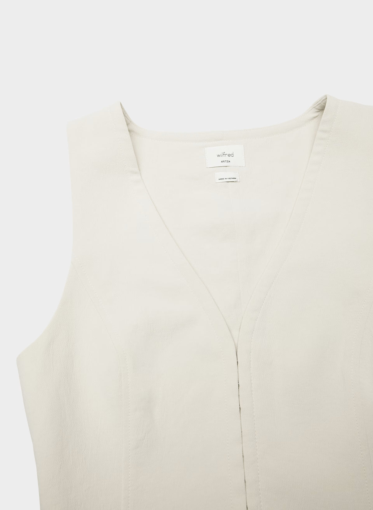 Lined Tailored Suit Vest - Olive