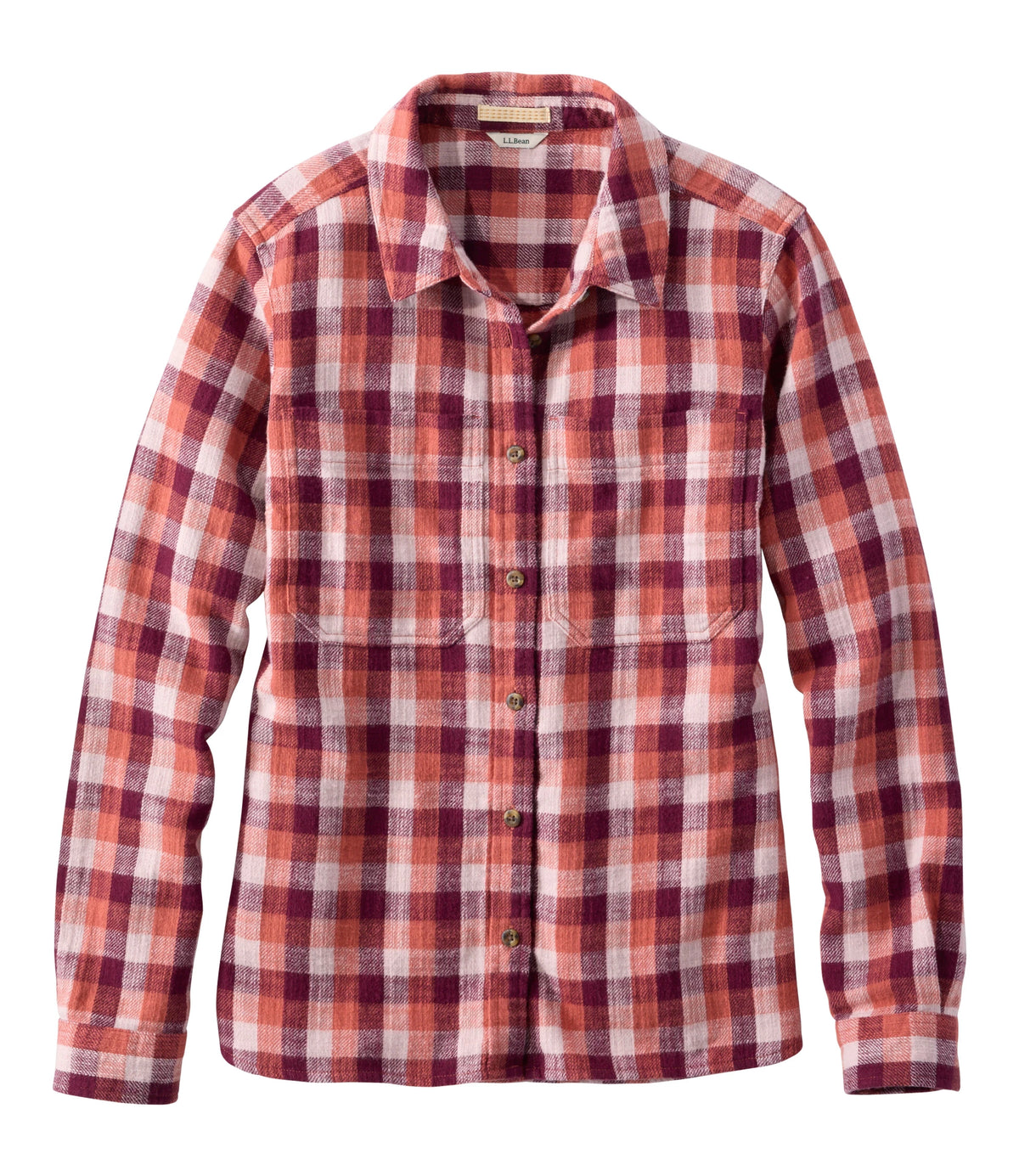 Women's Brushed Cotton Flannel Shirt - Natural