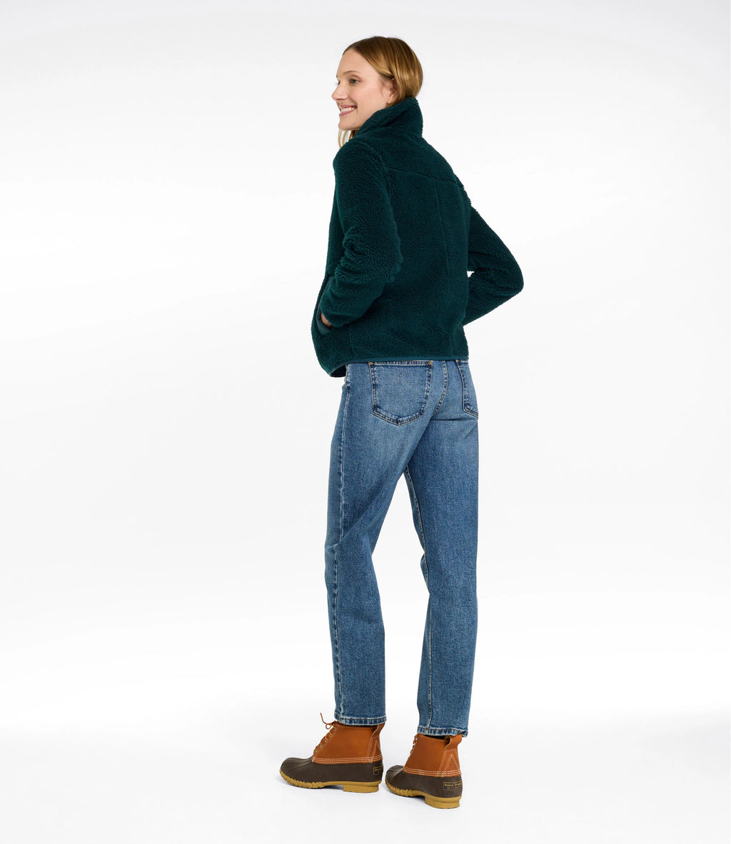 Women's Sherpa Fleece Jacket - Teal
