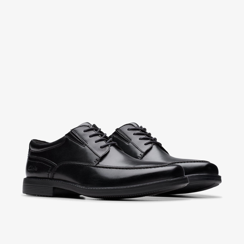 Square-Toe Leather Oxford - Black
