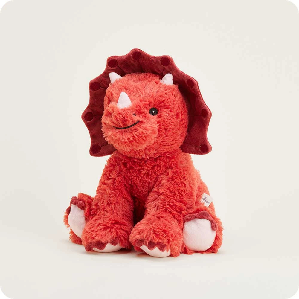 Red Triceratops Microwavable Plush