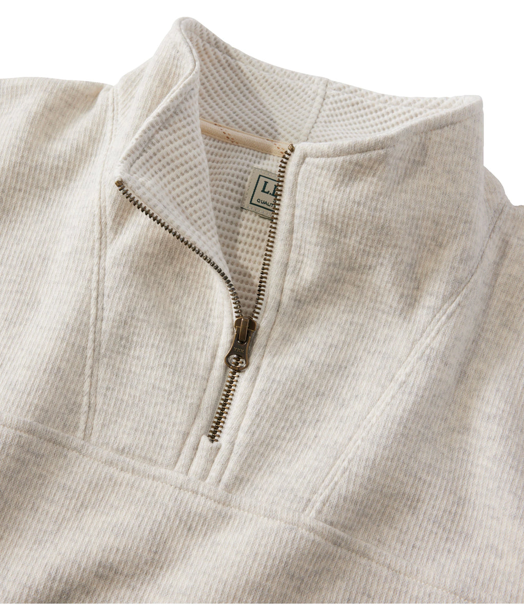 Men's Waffle Knit Quarter-Zip Sweatshirt - Blue
