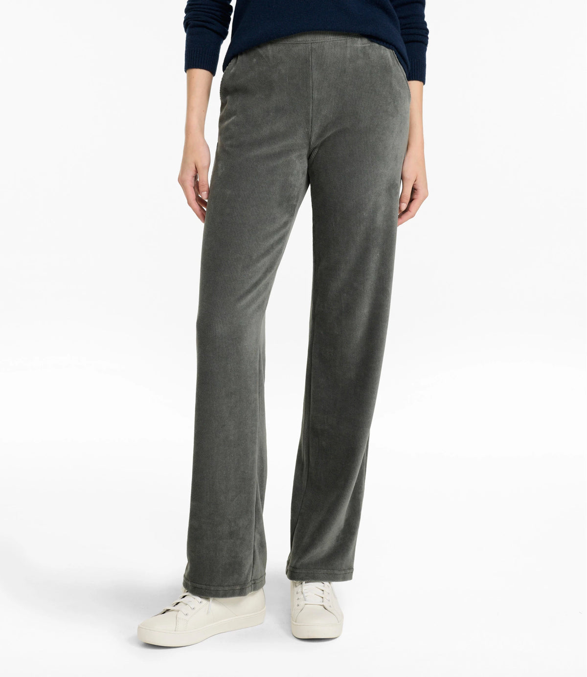 Women's Stretch Corduroy Straight-Leg Pants - Khaki