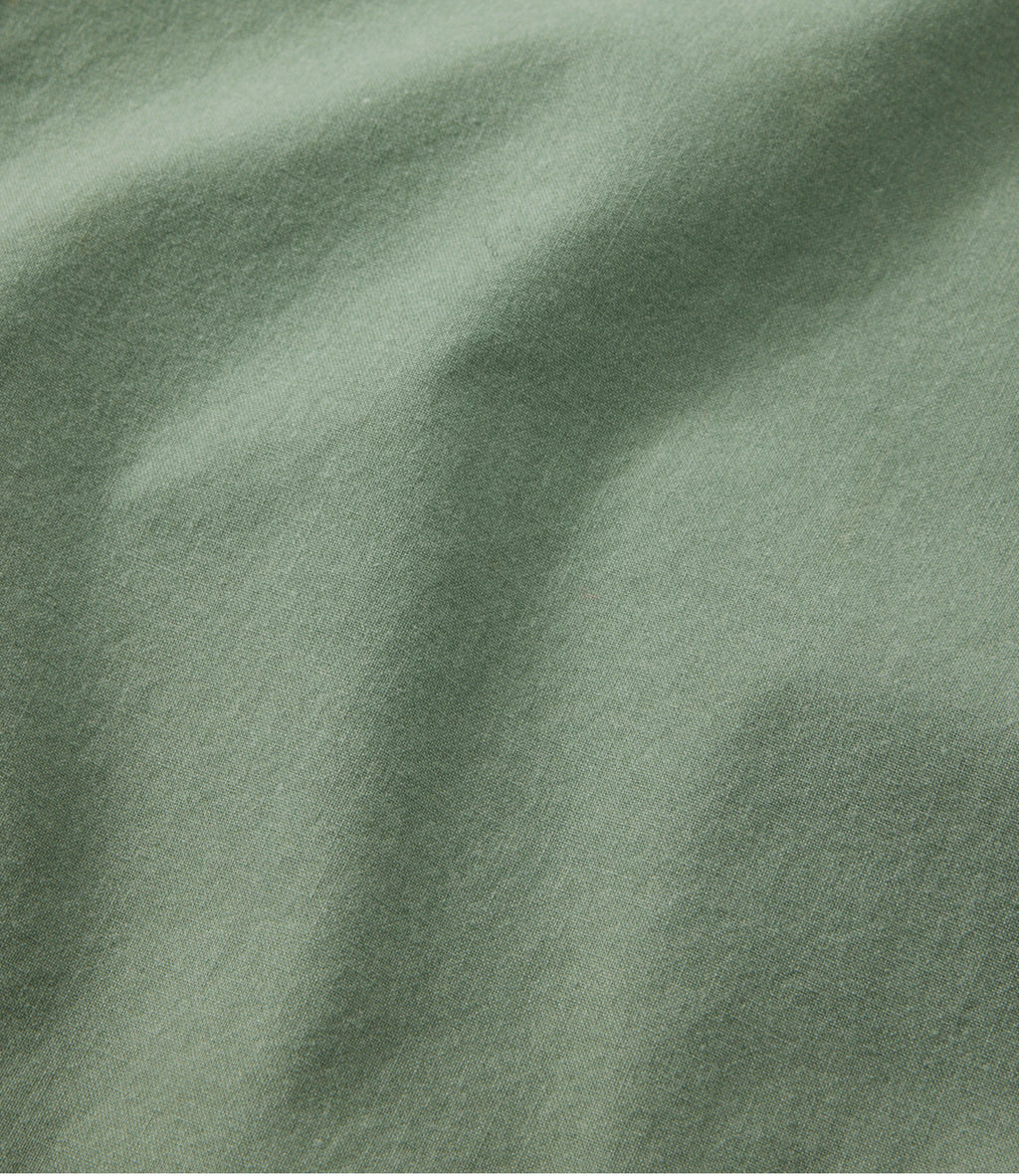 Men's Cotton Canvas Button-Down Shirt - Green
