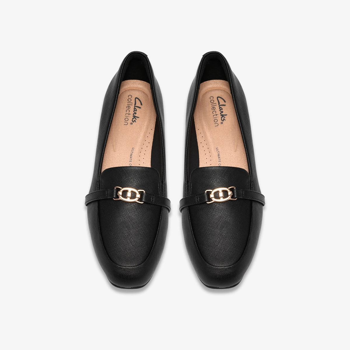 Leather Low Heel Loafer - Black