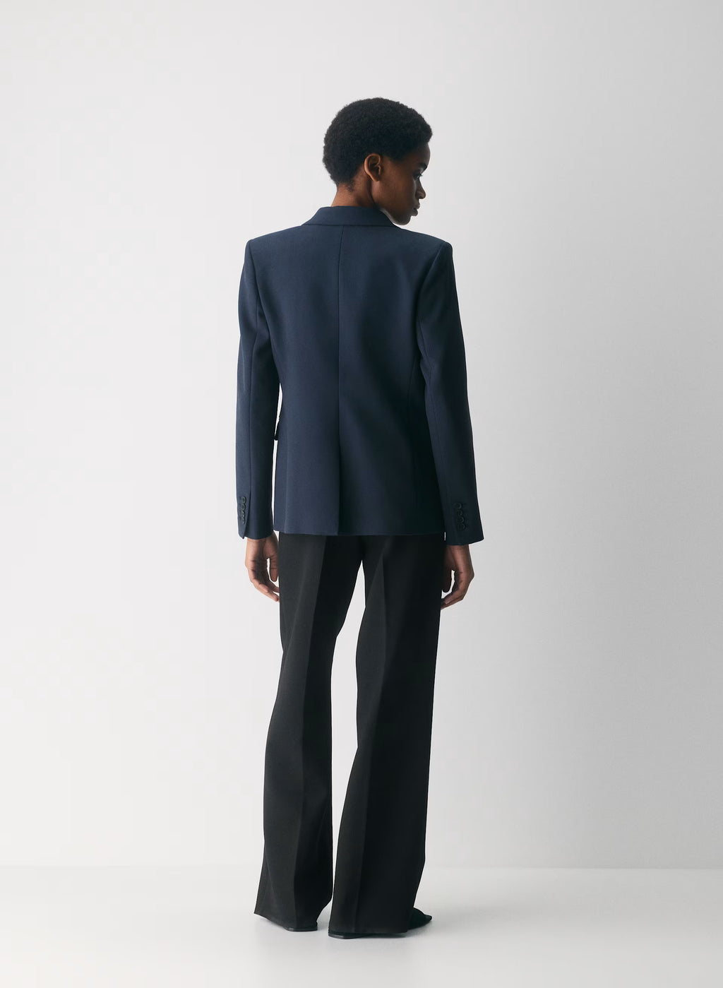 Single-Breasted Stretch Blazer - Check