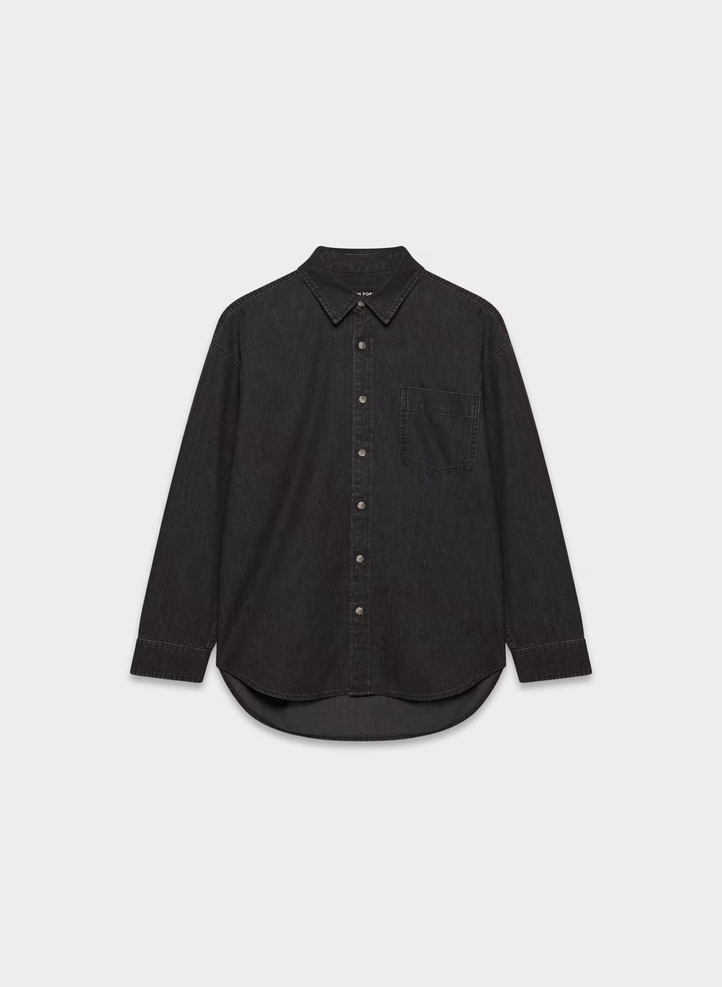 Oversized Hemp Blend Denim Shirt - Indigo