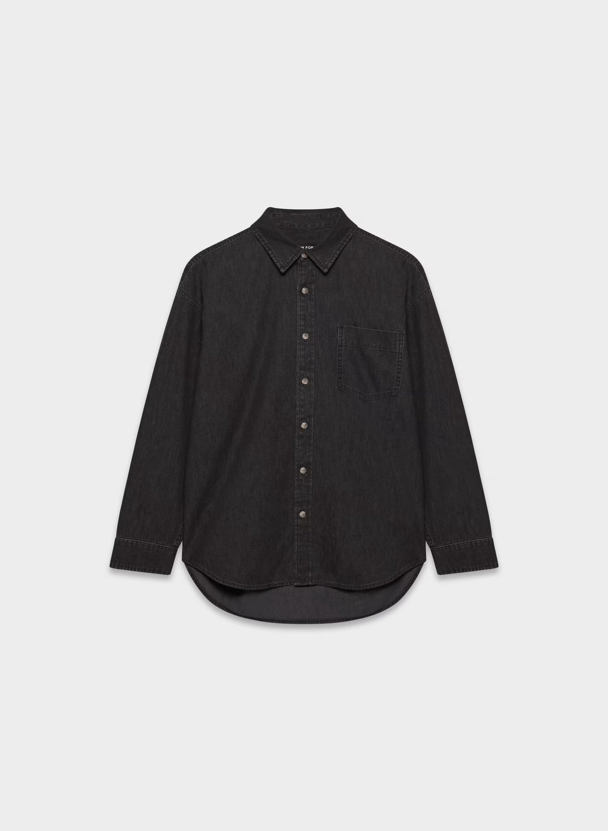 Oversized Hemp Blend Denim Shirt - Indigo