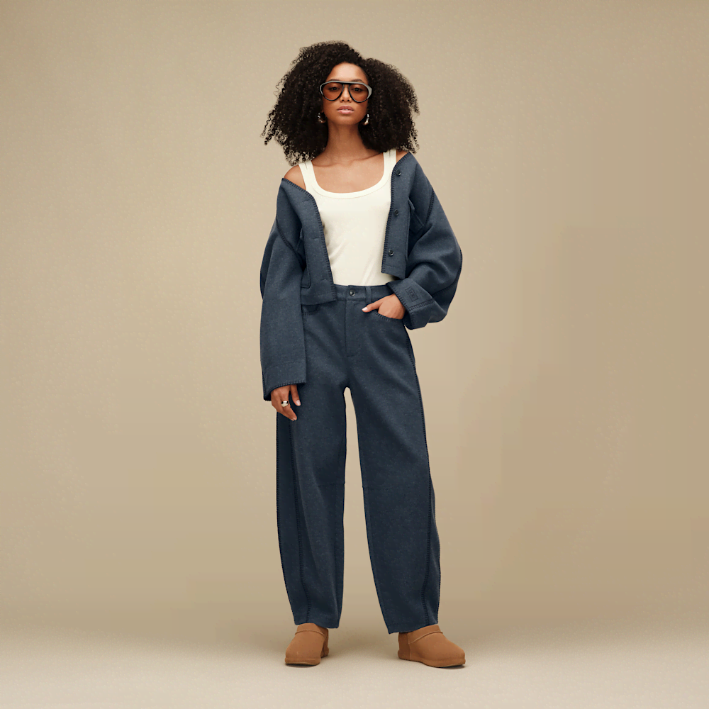 Women's Mid-Rise Barrel Pants - Black Heather