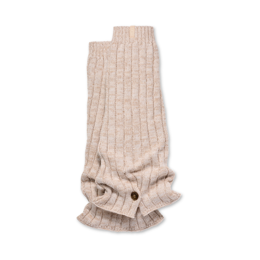 Rib Knit Button Leg Warmers - Dusk