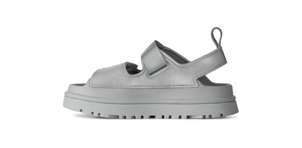 Kids' Glitter Adjustable Strap Sandals - Silver