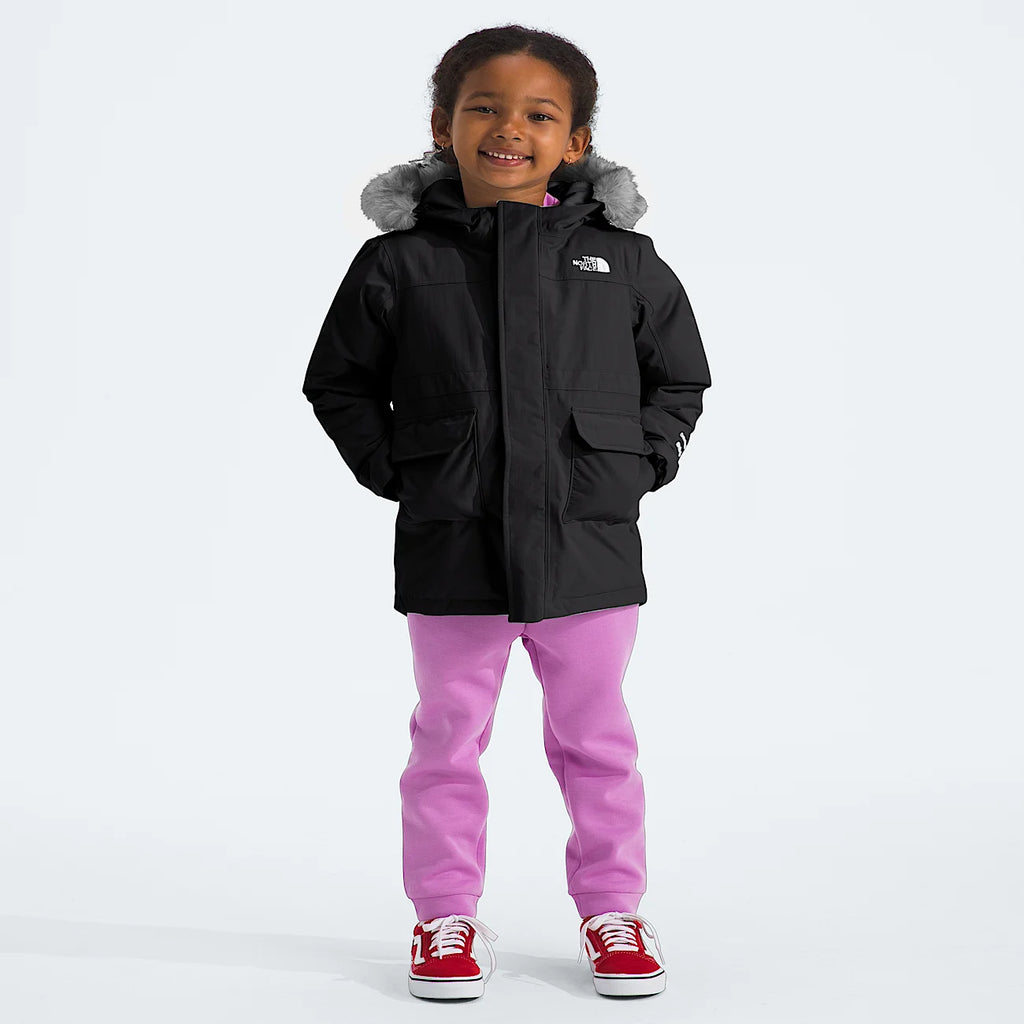 Kids' Hooded Parka - Black