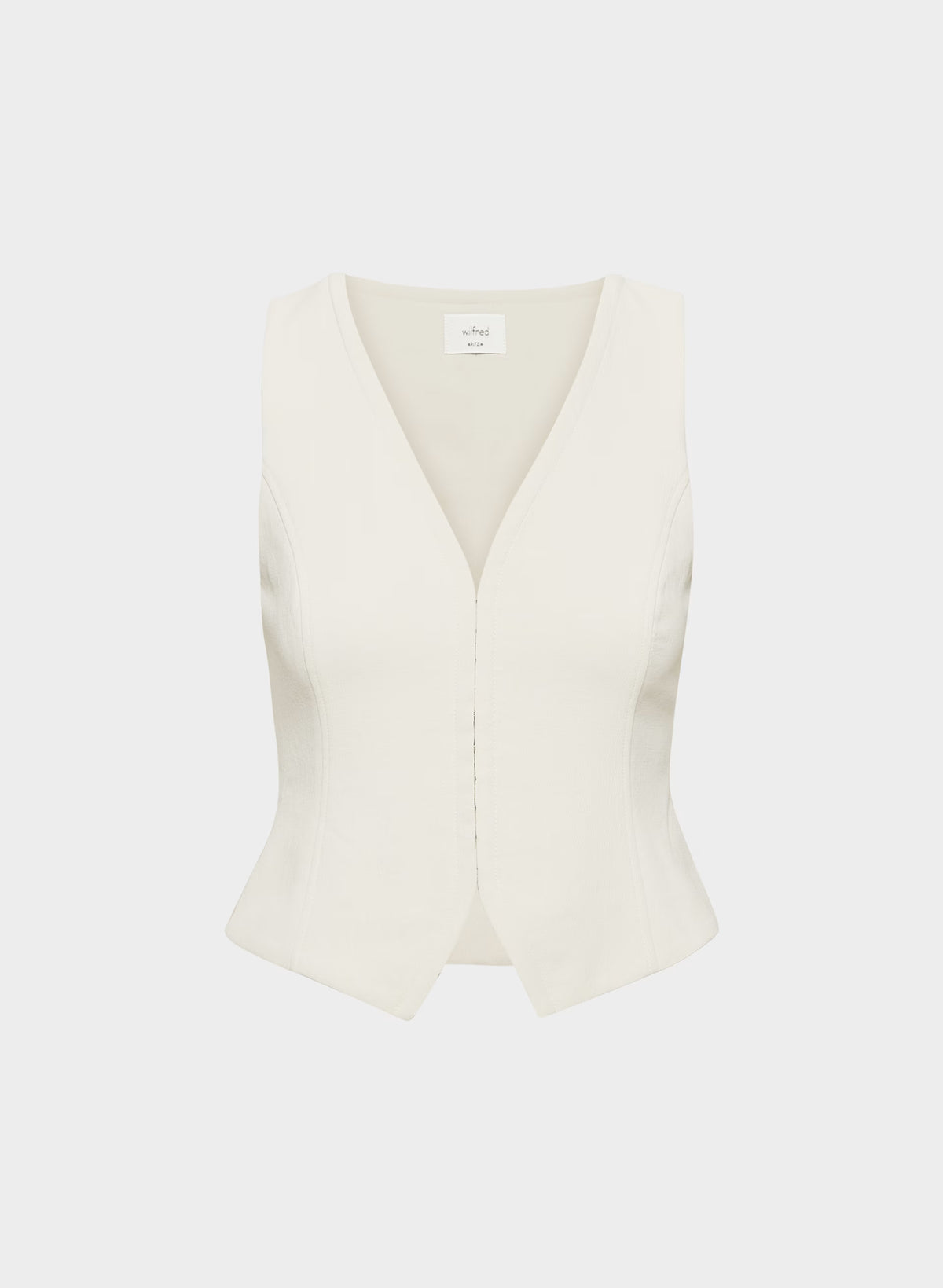 Lined Tailored Suit Vest - Olive