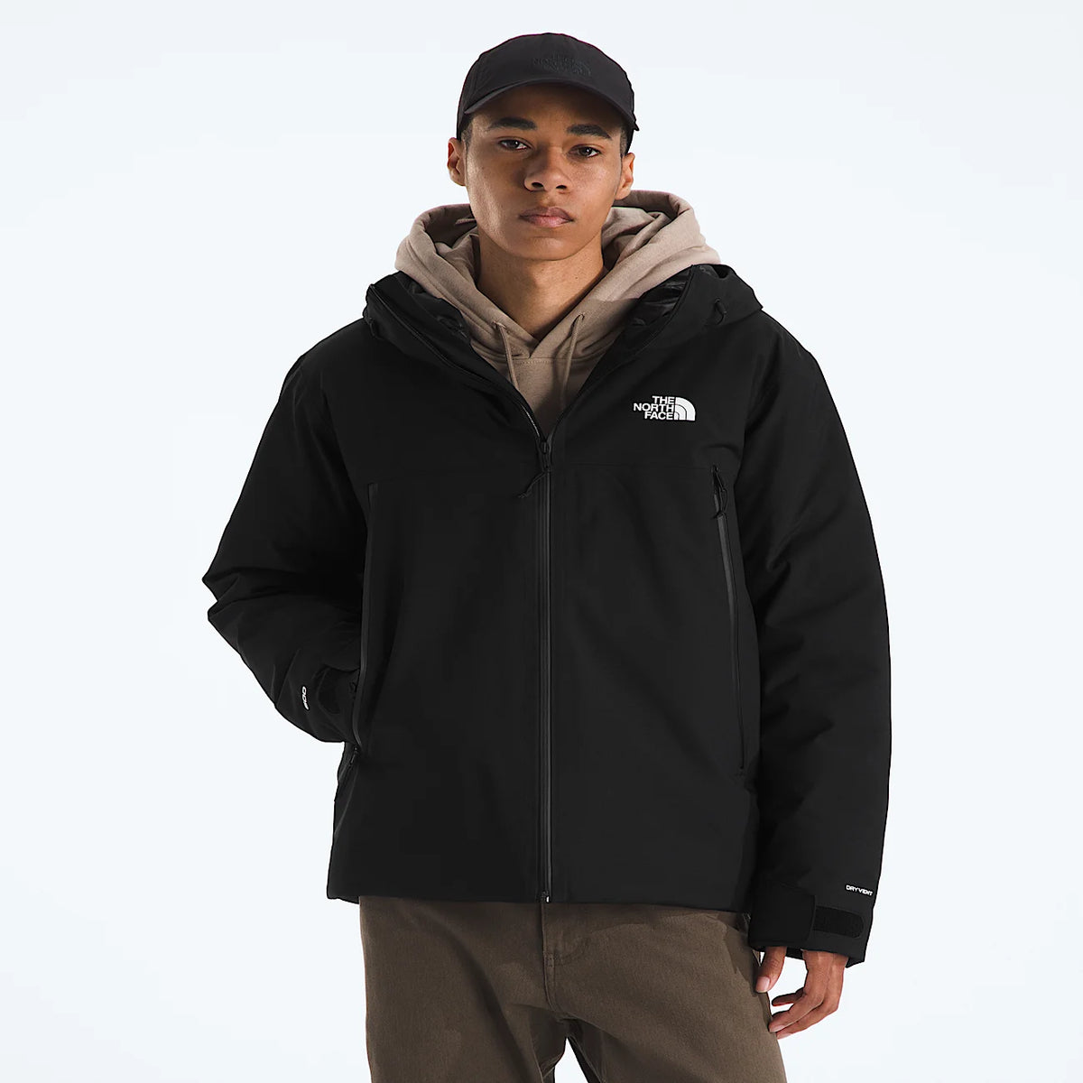 Men's Down Hooded Jacket - Black