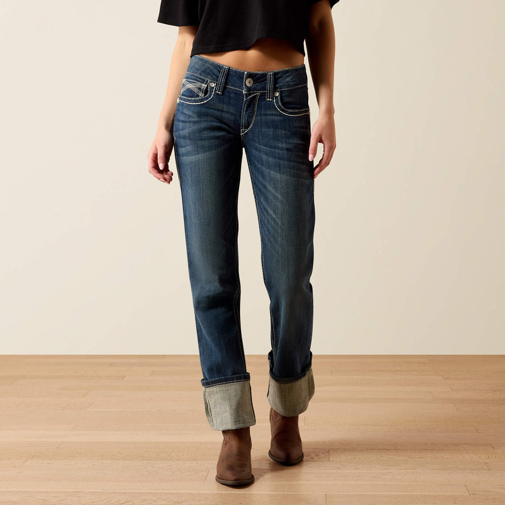 Women's Mid-Rise Stretch Straight Jeans - Dresden