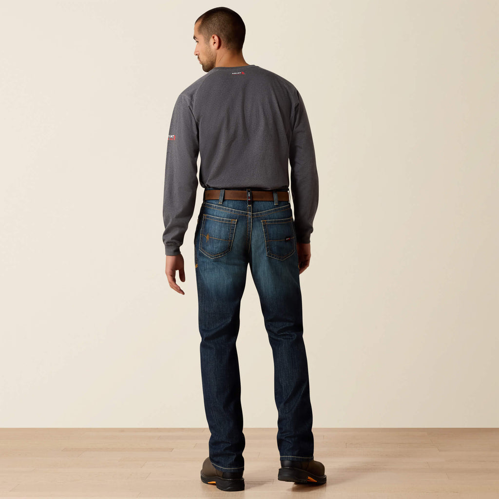Men's Flame-Resistant Bootcut Work Jeans - Blue