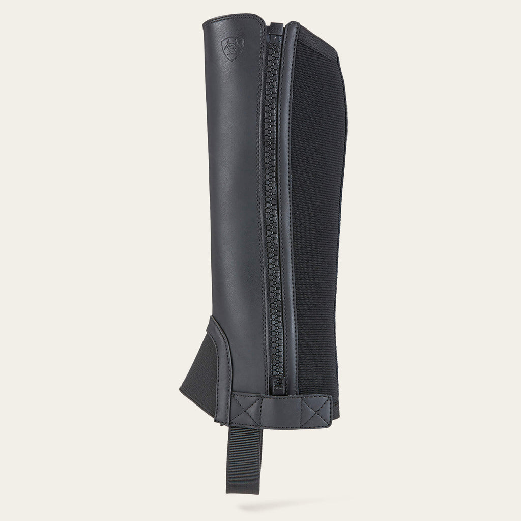 Kids' Leather Half Chaps - Black