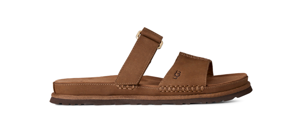 Women's Adjustable Leather Slide Sandal