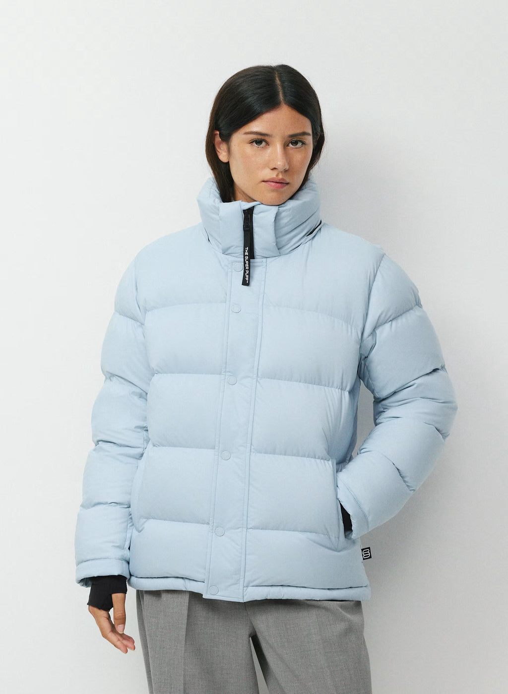 Long Down Puffer Jacket - Blue