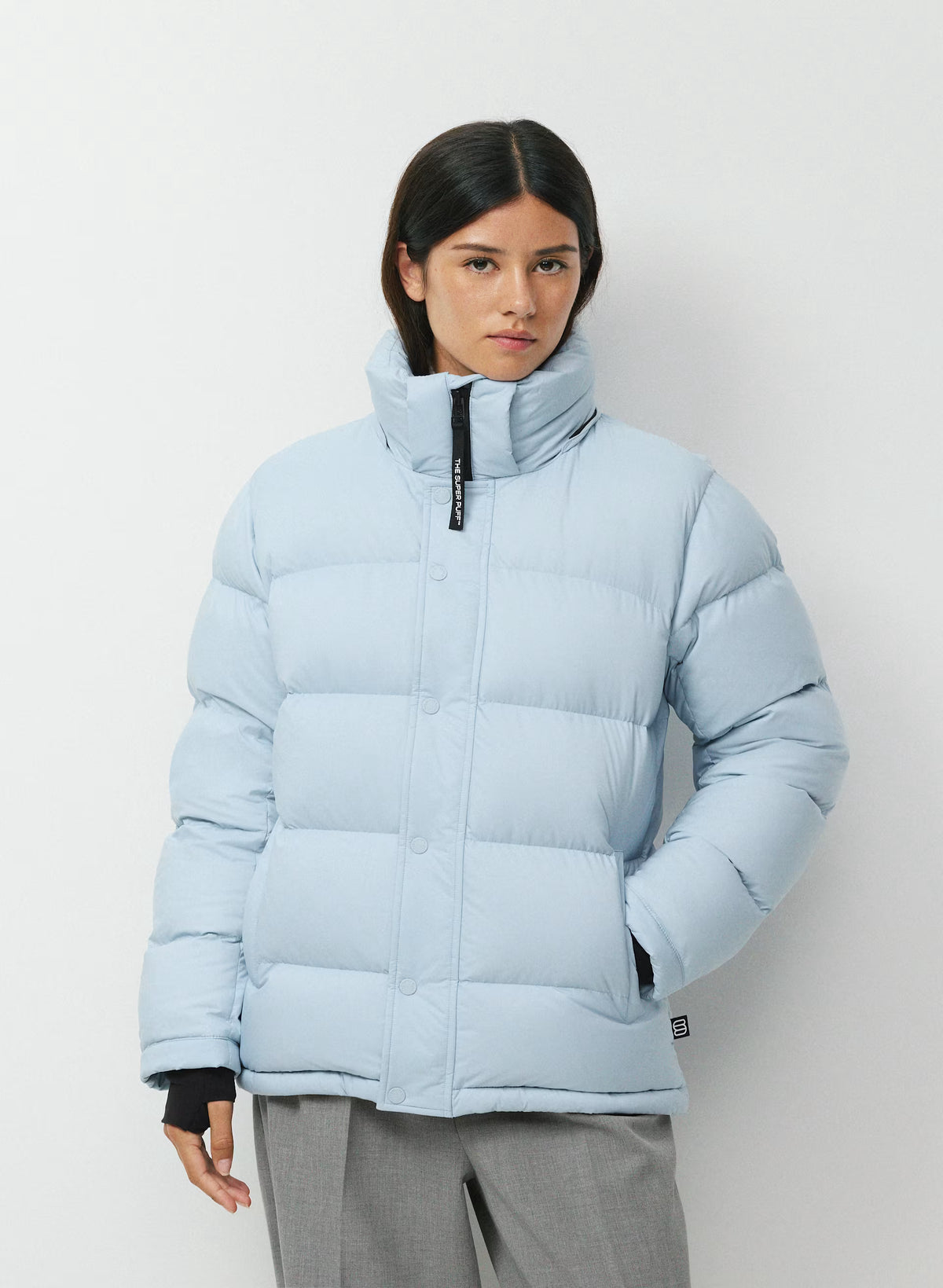 Long Down Puffer Jacket - Blue
