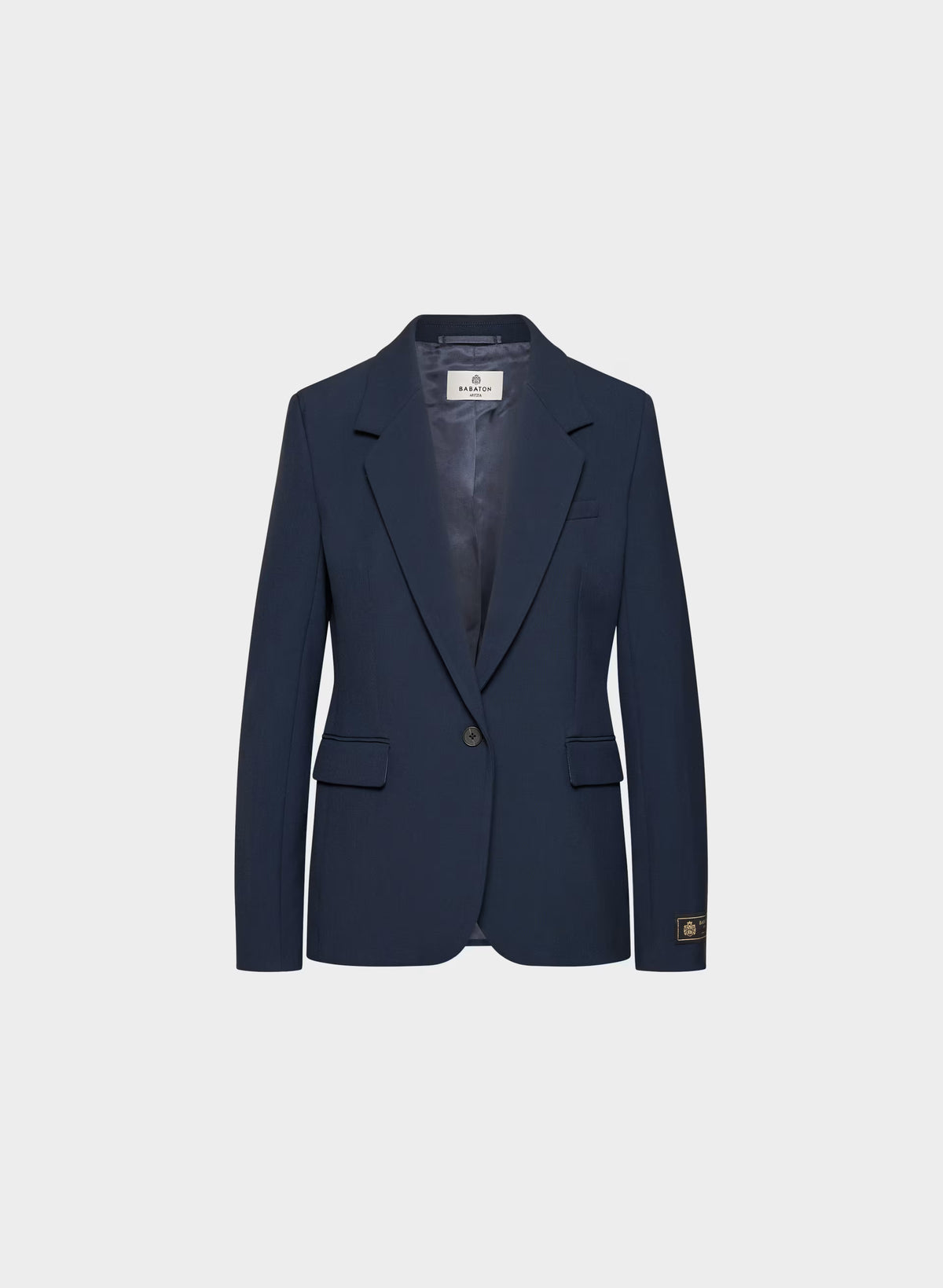 Single-Breasted Stretch Blazer - Check